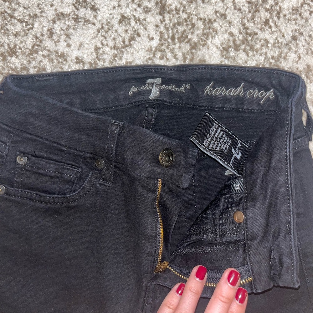 Black cropped 7 for all mankind jean